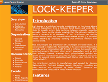 Tablet Screenshot of lock-keeper.org
